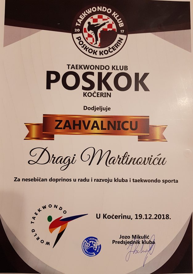 zahvalnica tkd kocerin