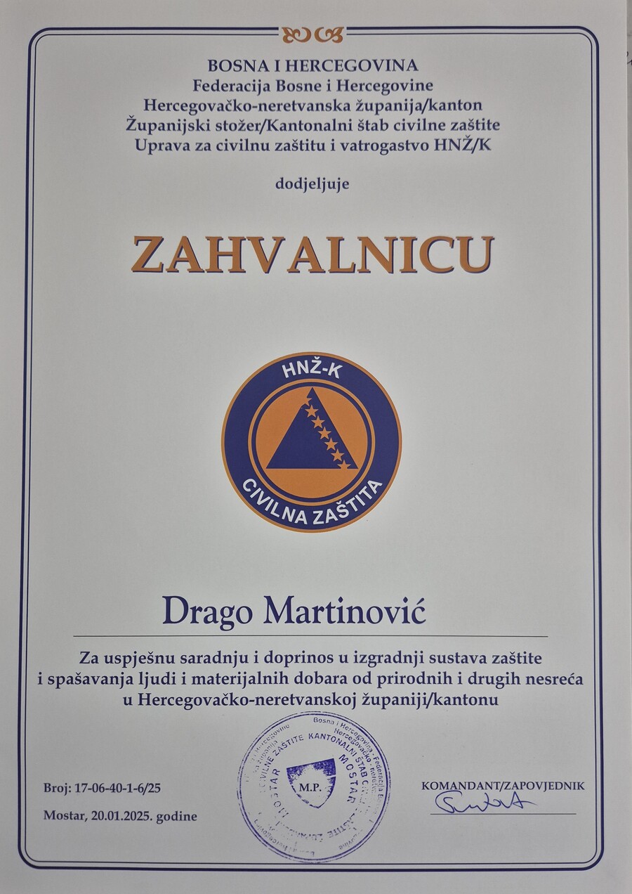 zahvalnica hnz