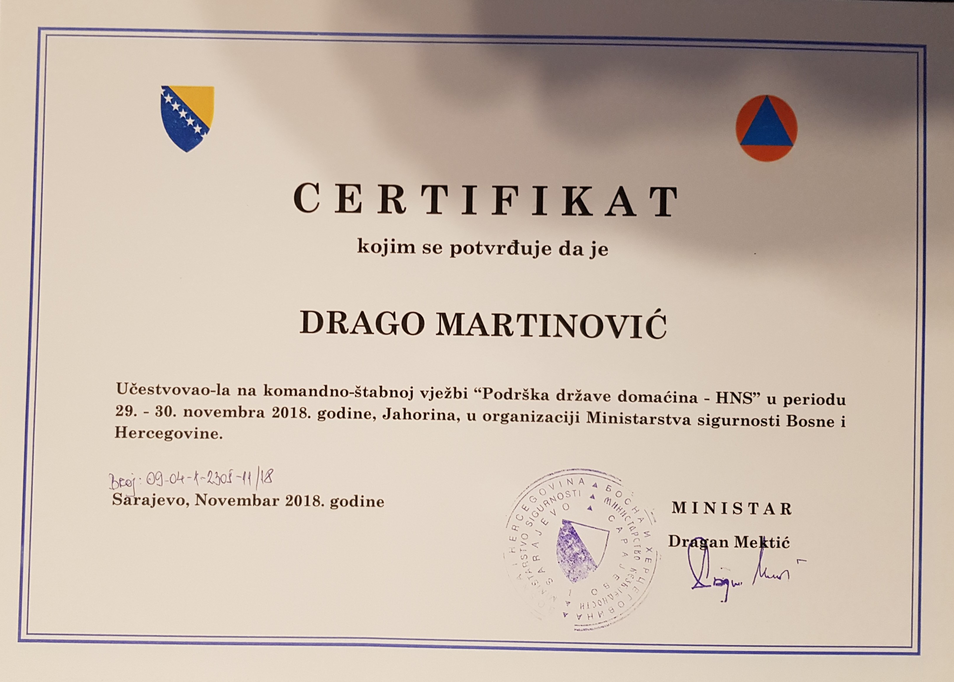 certifikat min sigurnosti