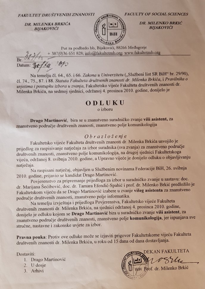 izbor visi asistent